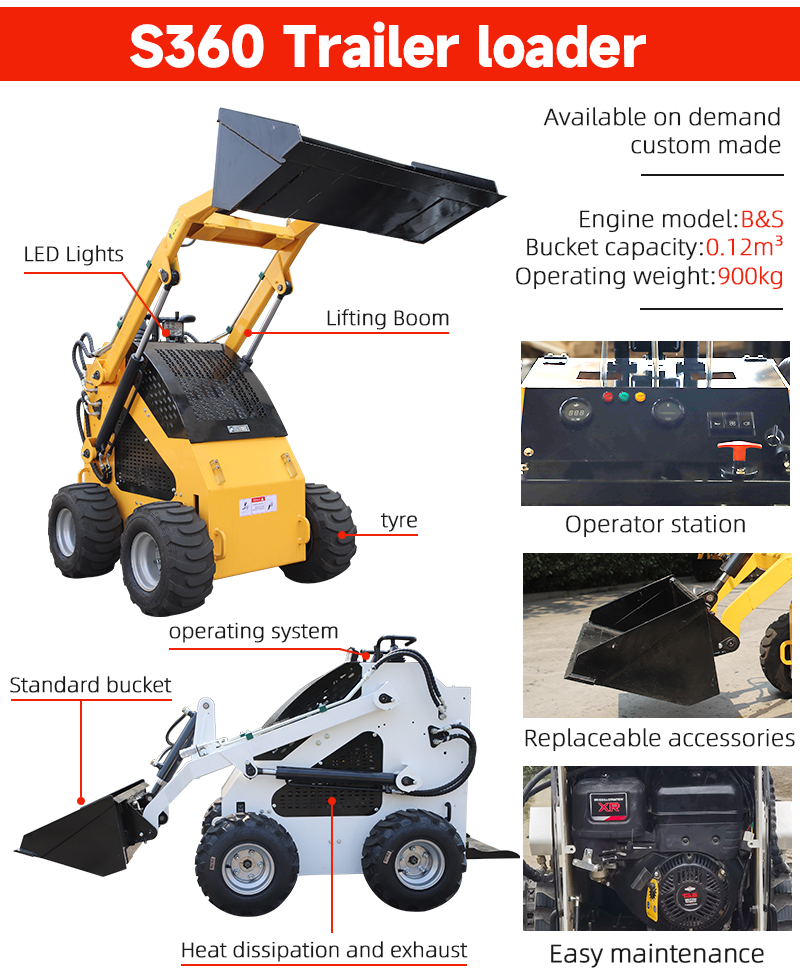 360 Mini wheeled loader - China Skott Group